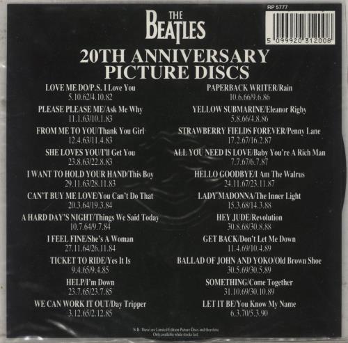 The Beatles Get Back + Insert 7" vinyl picture disc (7 inch picture disc single) UK BTL7PGE22057
