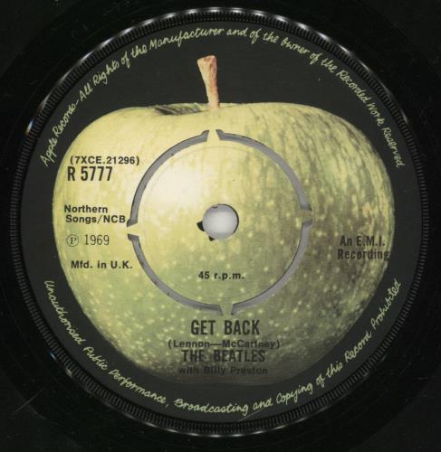 The Beatles Get Back - 1976 7" vinyl single (7 inch record / 45) UK BTL07GE553390