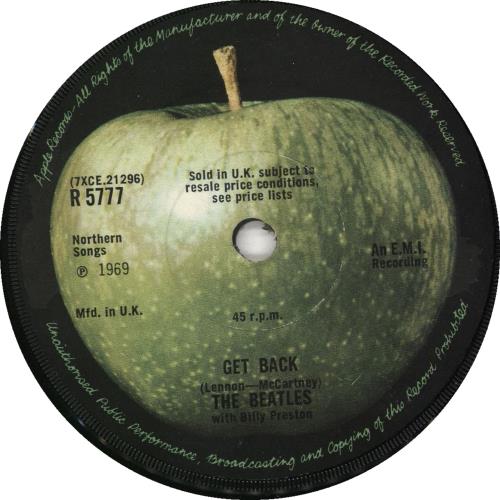 The Beatles Get Back - 1st [a] - Solid - EX 7" vinyl single (7 inch record / 45) UK BTL07GE577404