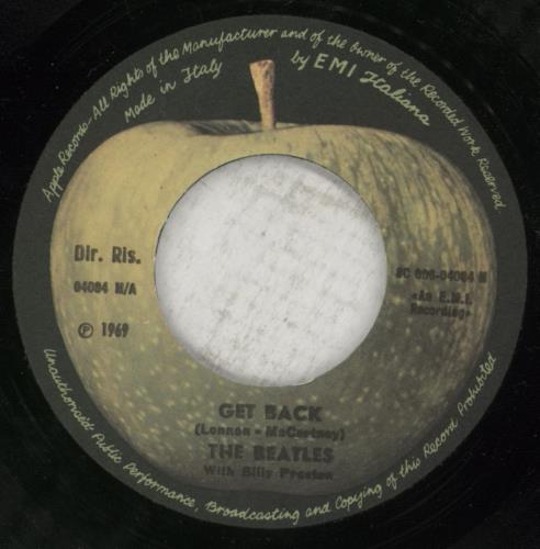 The Beatles Get Back - The Greatest Story 7" vinyl single (7 inch record / 45) Italian BTL07GE501636