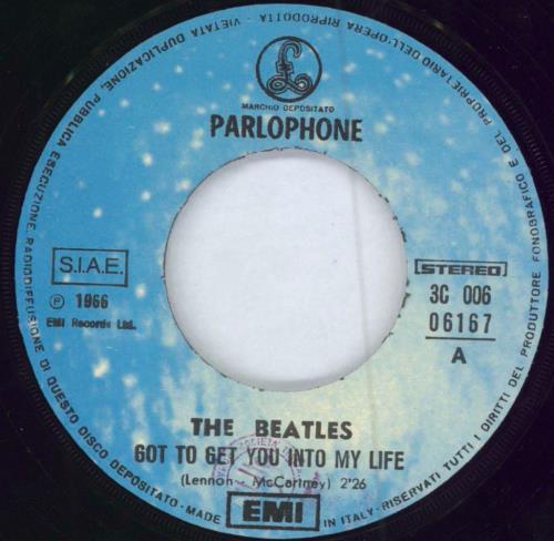 The Beatles Got To Get You Into My Life 7" vinyl single (7 inch record / 45) Italian BTL07GO77930