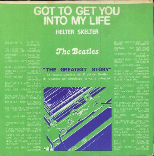 The Beatles Got To Get You Into My Life 7" vinyl single (7 inch record / 45) Italian BTL07GO77930
