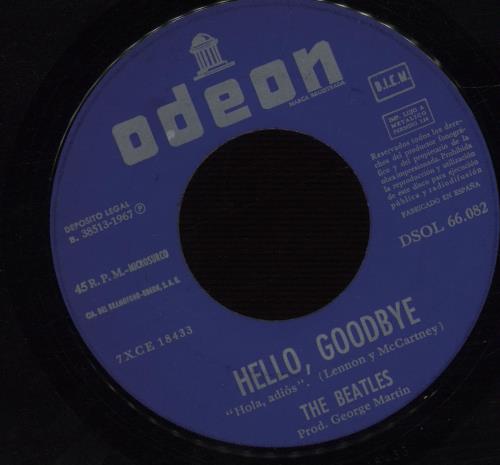 The Beatles Hello, Goodbye 7" vinyl single (7 inch record / 45) Spanish BTL07HE92111