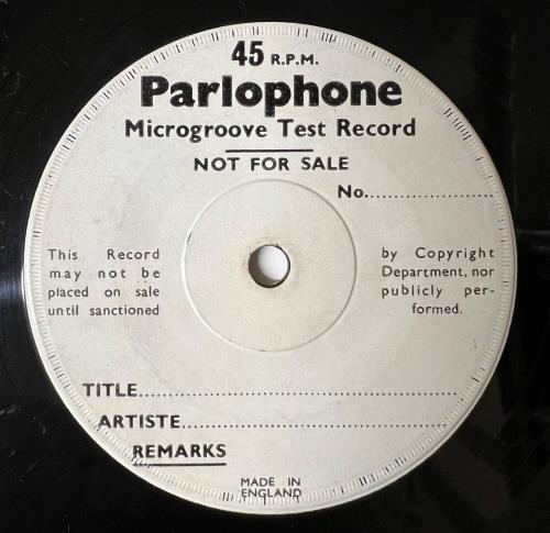 The Beatles Help! - Microgroove Test Record 7" vinyl single (7 inch record / 45) UK BTL07HE825511