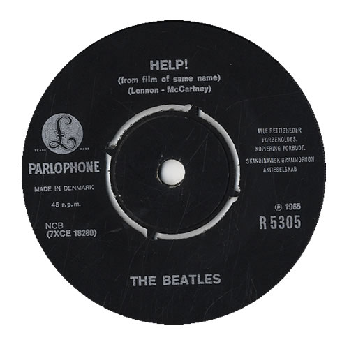 The Beatles Help! - P/S 7" vinyl single (7 inch record / 45) Danish BTL07HE593670
