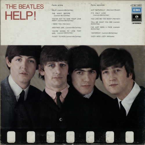 The Beatles Help! - Shrink vinyl LP album (LP record) Italian BTLLPHE221560
