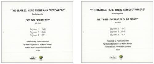The Beatles Here, There And Everywhere - Radio Special 3-CD album set (Triple CD) US BTL3CHE507191