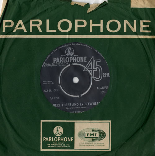 The Beatles Here, There And Everywhere 7" vinyl single (7 inch record / 45) Indian BTL07HE555174