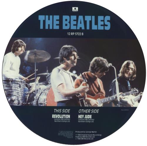 The Beatles Hey Jude + Insert 12" vinyl picture disc (12 inch picture record) UK BTL2PHE25215
