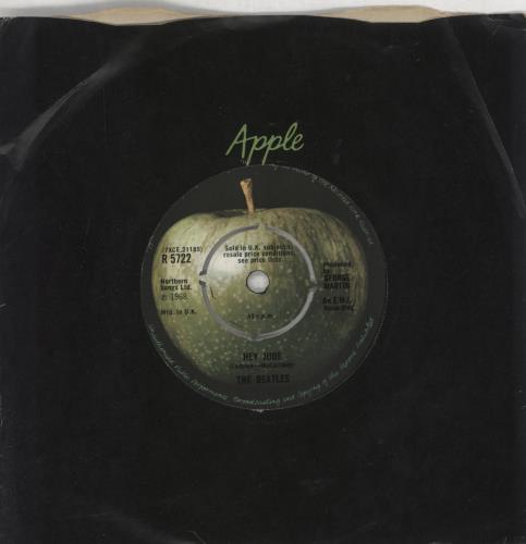 The Beatles Hey Jude - 1st - 4pr 7" vinyl single (7 inch record / 45) UK BTL07HE520780