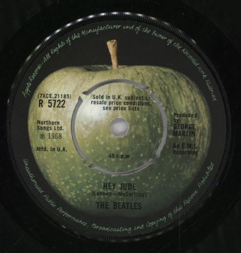 The Beatles Hey Jude - 1st - 4pr 7" vinyl single (7 inch record / 45) UK BTL07HE520780