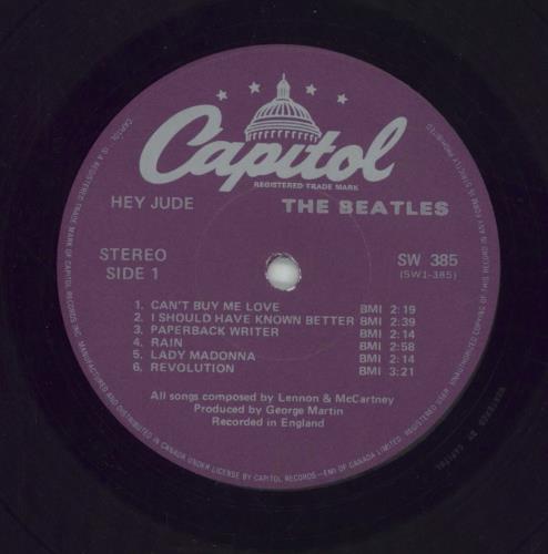 The Beatles Hey Jude - Purple vinyl LP album (LP record) Canadian BTLLPHE859623
