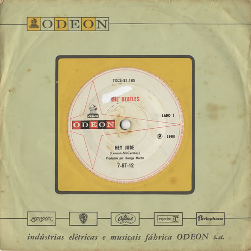 The Beatles Hey Jude 7" vinyl single (7 inch record / 45) Brazilian BTL07HE501788