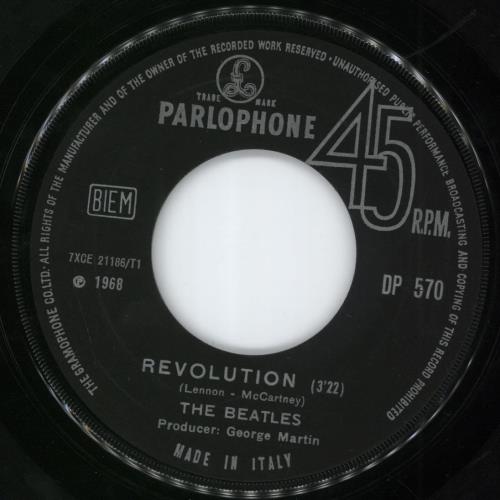 The Beatles Hey Jude 7" vinyl single (7 inch record / 45) Italian BTL07HE64377
