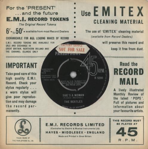 The Beatles I Feel Fine - 1st - Factory Sample 7" vinyl single (7 inch record / 45) UK BTL07IF836748