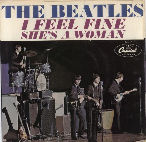 The Beatles I Feel Fine - P/S 7" vinyl single (7 inch record / 45) US BTL07IF782138