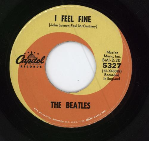 The Beatles I Feel Fine - P/S 7" vinyl single (7 inch record / 45) US BTL07IF782138