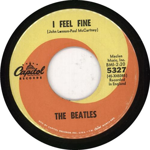 The Beatles I Feel Fine 7" vinyl single (7 inch record / 45) US BTL07IF742078