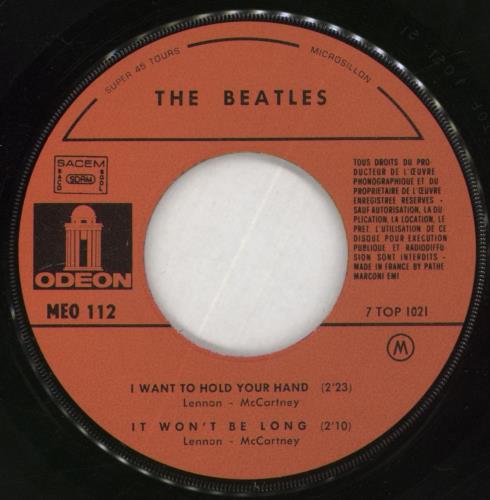 The Beatles I Want To Hold Your Hand EP - dome label 7" vinyl single (7 inch record / 45) French BTL07IW858526