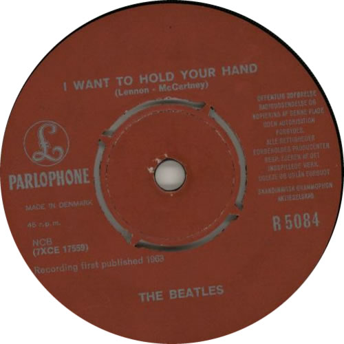 The Beatles I Want To Hold Your Hand 7" vinyl single (7 inch record / 45) Danish BTL07IW593655
