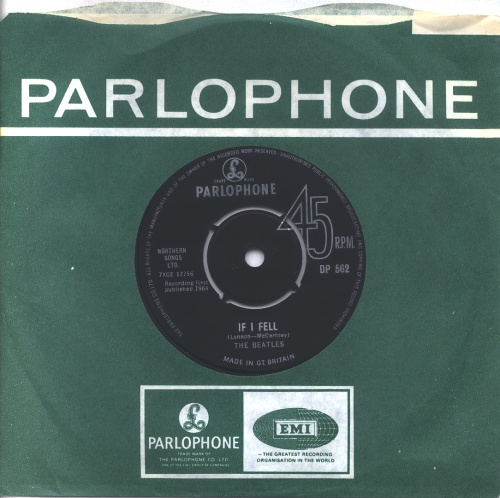 The Beatles If I Fell - 1st - VG 7" vinyl single (7 inch record / 45) UK BTL07IF555423