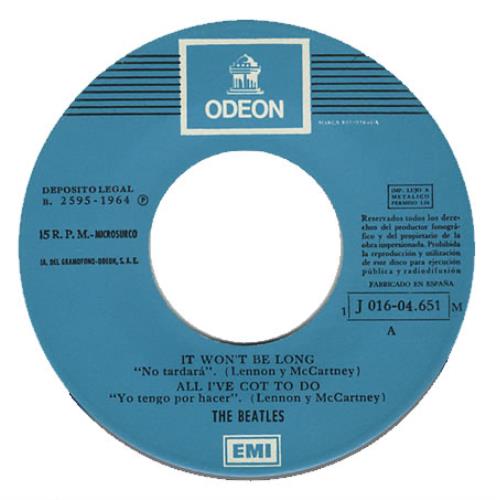 The Beatles It Won't Be Long 7" vinyl single (7 inch record / 45) Spanish BTL07IT396394