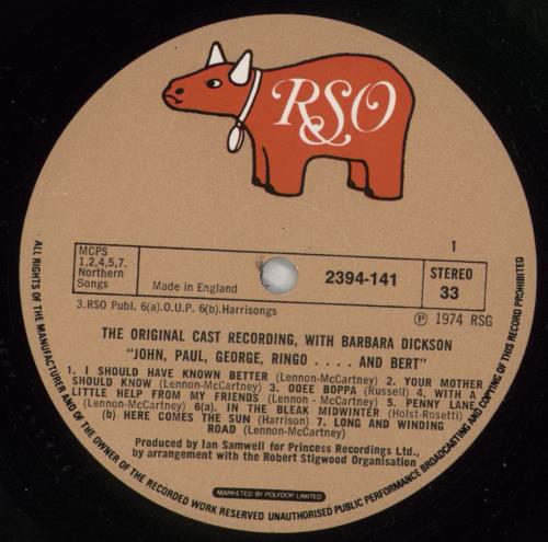 The Beatles John Paul George Ringo ... & Bert - EX + Theatre Programme vinyl LP album (LP record) UK BTLLPJO875636