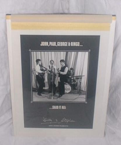 The Beatles John, Paul, George & Ringo...Said It All - Advert artwork UK BTLARJO140216