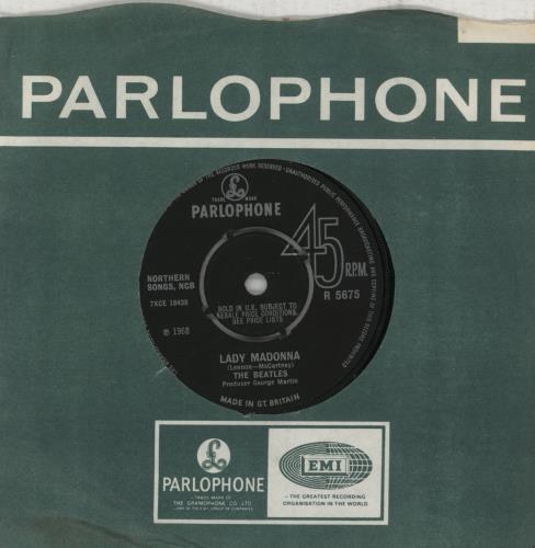 The Beatles Lady Madonna + Insert - 1st 7" vinyl single (7 inch record / 45) UK BTL07LA64898