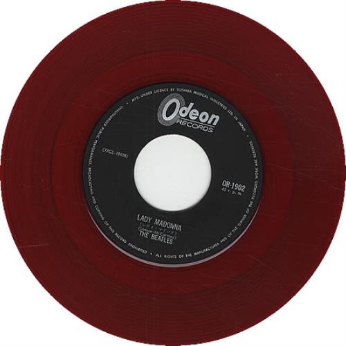 The Beatles Lady Madonna - Red Vinyl 7" vinyl single (7 inch record / 45) Japanese BTL07LA307513