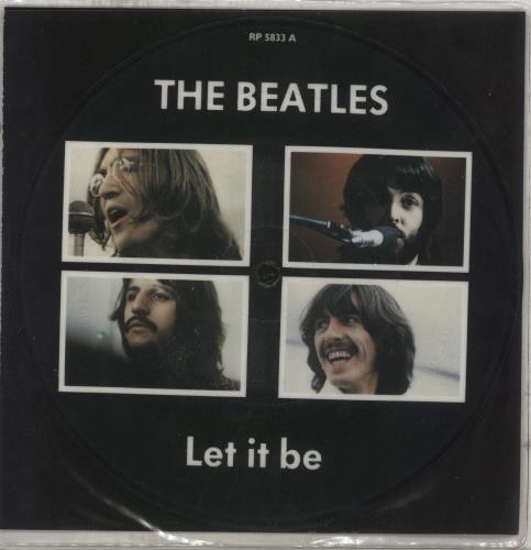 The Beatles Let It Be + Insert - EX 7" vinyl picture disc (7 inch picture disc single) UK BTL7PLE871813