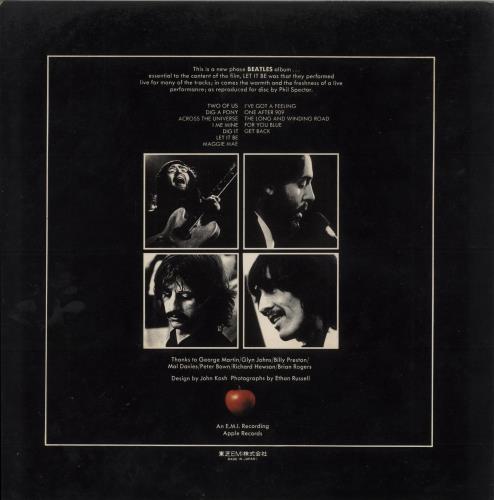 The Beatles Let It Be + Obi vinyl LP album (LP record) Japanese BTLLPLE176196