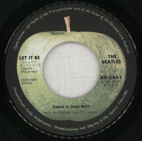 The Beatles Let It Be - 4th 7" vinyl single (7 inch record / 45) Japanese BTL07LE887748
