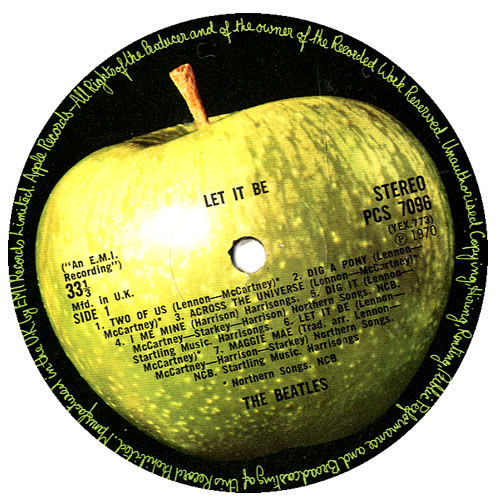 The Beatles Let It Be - All Rights - Barcoded vinyl LP album (LP record) UK BTLLPLE552623