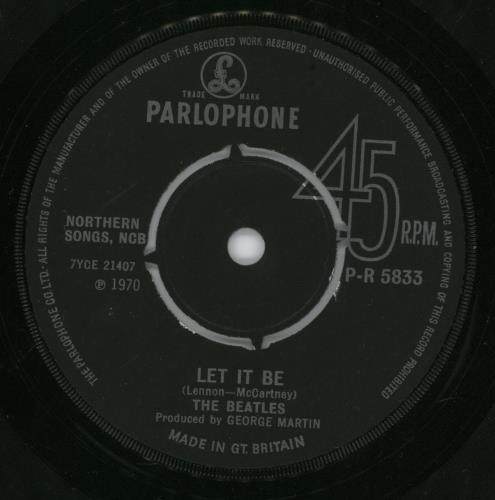 The Beatles Let It Be - Export Single 7" vinyl single (7 inch record / 45) UK BTL07LE318454