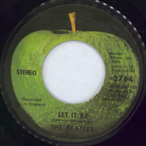 The Beatles Let It Be - P/S 7" vinyl single (7 inch record / 45) US BTL07LE782963