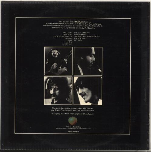The Beatles Let It Be - Sample vinyl LP album (LP record) UK BTLLPLE720945