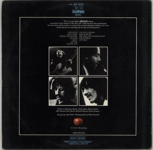 The Beatles Let It Be vinyl LP album (LP record) Brazilian BTLLPLE750321