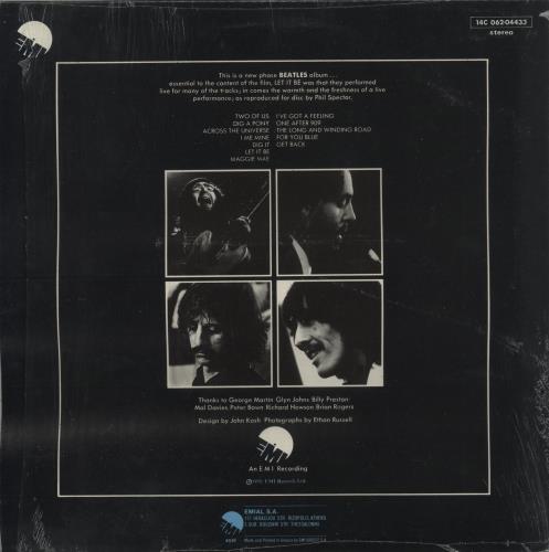 The Beatles Let It Be vinyl LP album (LP record) Greek BTLLPLE876031