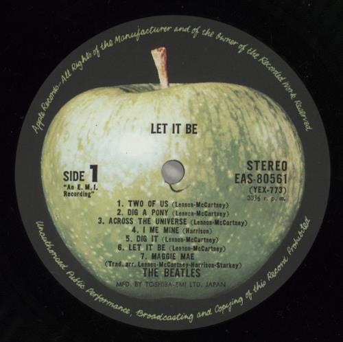 The Beatles Let It Be vinyl LP album (LP record) Japanese BTLLPLE880795
