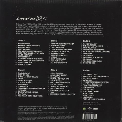 The Beatles Live At The BBC - Sealed 3-LP vinyl record set (Triple LP Album) UK BTL3LLI595786