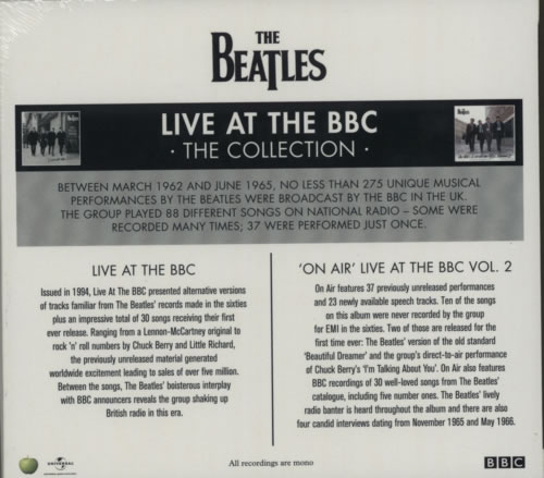 The Beatles Live At The BBC - The Collection - Sealed 4-CD album set UK BTL4CLI594263
