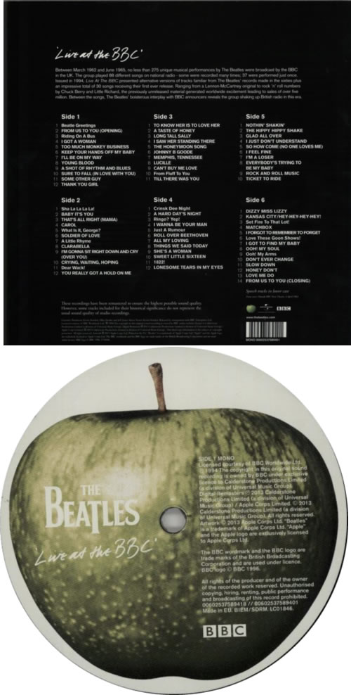 The Beatles Live At The BBC 3-LP vinyl record set (Triple LP Album) Japanese BTL3LLI608226