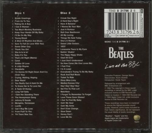 The Beatles Live At The BBC 2 CD album set (Double CD) Dutch BTL2CLI736514