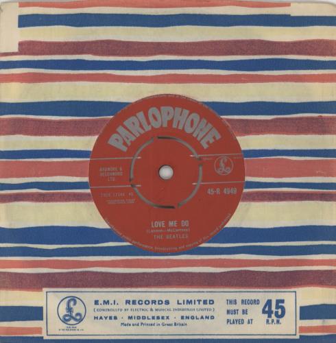 The Beatles Love Me Do - 1st - EX 7" vinyl single (7 inch record / 45) UK BTL07LO555165