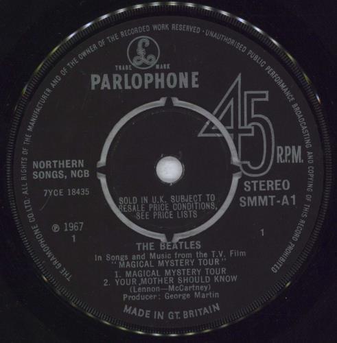 The Beatles Magical Mystery Tour - 1st - VG 7" vinyl single (7 inch record / 45) UK BTL07MA805338