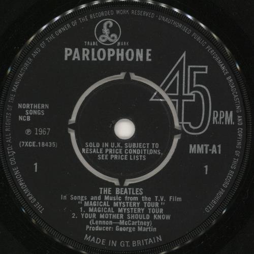 The Beatles Magical Mystery Tour EP - 1st - 4pr - EX 7" vinyl single (7 inch record / 45) UK BTL07MA774955