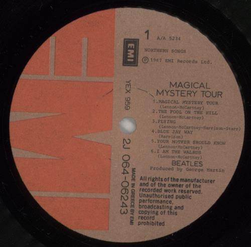 The Beatles Magical Mystery Tour vinyl LP album (LP record) Greek BTLLPMA595305