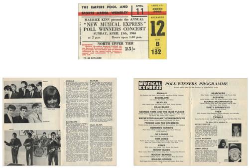The Beatles NME Poll-Winners Concert 1965 + Ticket Stub tour programme UK BTLTRNM453771