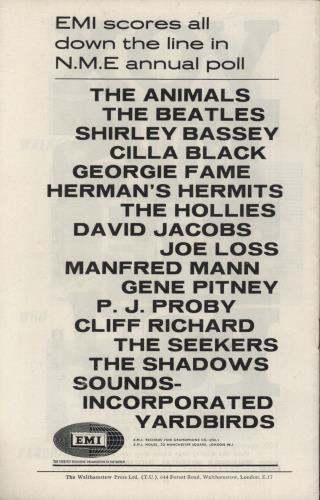 The Beatles NME Poll-Winners Concert 1966 tour programme UK BTLTRNM549847
